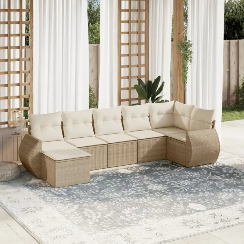 Modulaire tuinbank van gepoedercoat staal met beige materiaal - Modulaire tuinbanken