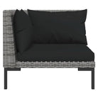 Modulaire tuinbank van halfrond poly rattan voor trendy buitenruimte - Modulaire tuinbanken