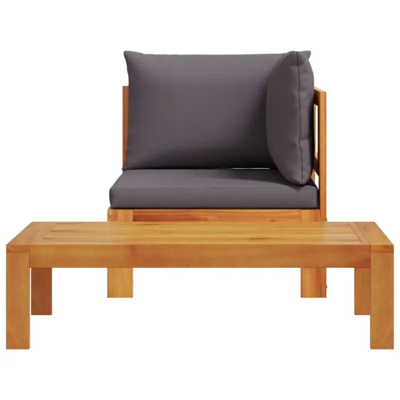 Modulaire tuinbank van massief acaciahout met wasbare hoes en eenvoudig schoon te maken - Modulaire tuinbanken