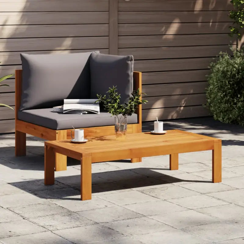 Modulaire tuinbank van massief acaciahout met wasbare hoes en eenvoudig schoon te maken - Donkergrijs / 1 / Loungeset
