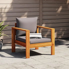 Modulaire tuinbank van massief acaciahout met wasbare hoes en eenvoudig schoon te maken - Donkergrijs / 1 / Fauteuil