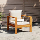 Modulaire tuinbank van massief acaciahout met wasbare hoes en eenvoudig schoon te maken - Crème / 1 / Fauteuil