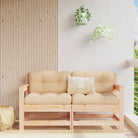 Modulaire tuinbank van massief douglashout voor terras en patio - Onbehandeld grenenhout / 1 / loverseat with armrests