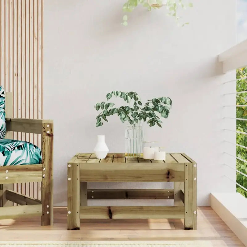 Modulaire tuinbank van massief douglashout voor terras en patio - Geïmpregneerd grenenhout / 1 / voetensteun