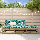Modulaire tuinbank van massief douglashout voor terras en patio - Geïmpregneerd grenenhout / 1 / 2-zitsbank met hocker
