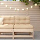 Modulaire tuinbank van massief douglashout voor terras en patio - Onbehandeld grenenhout / 1 / Middenbank - Modulaire