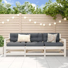 Modulaire tuinbank van massief douglashout voor terras en patio - Wit grenenhout / 1 / 3-zitsbank - Modulaire tuinbanken