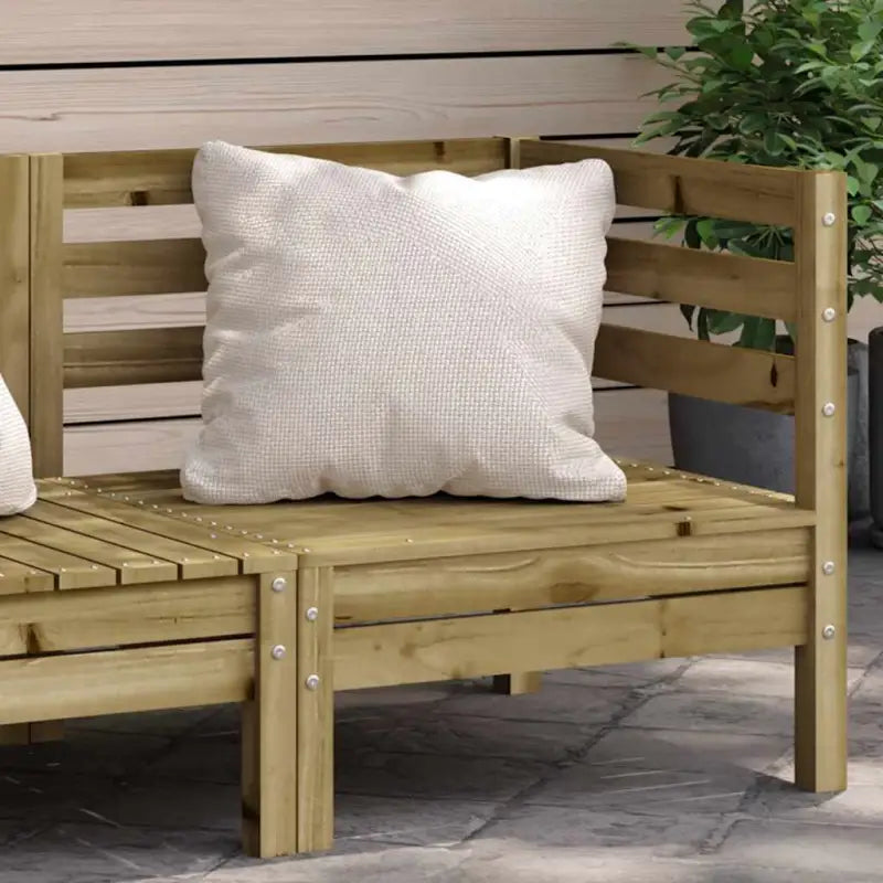 Modulaire tuinbank van massief grenenhout voor ontspanning en gezelligheid - Naturel geïmpregneerd / 1 / Hoekbank