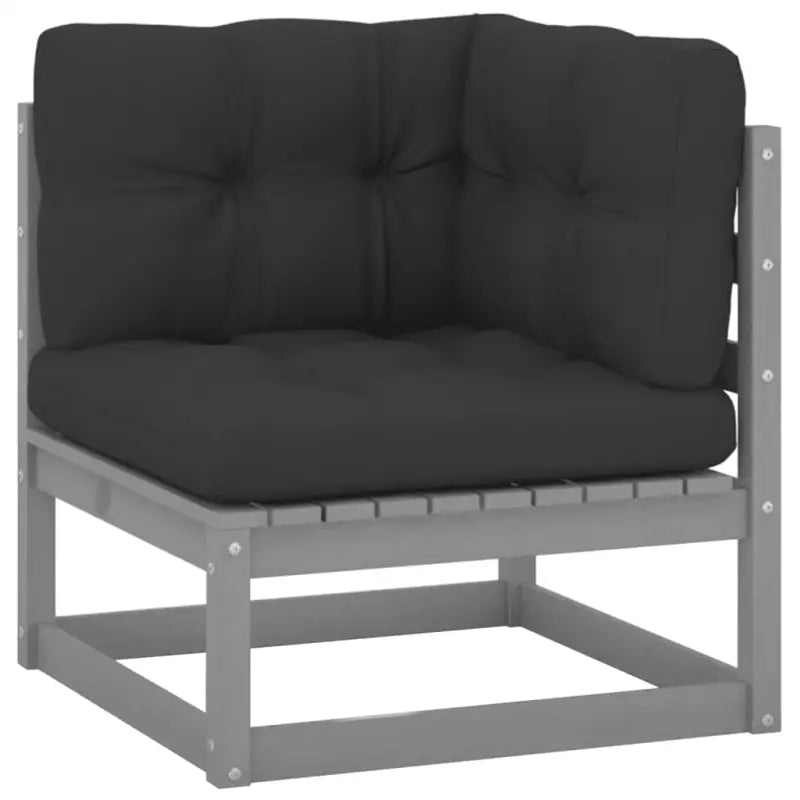 Modulaire tuinbank van massief grenenhout voor ontspanning en gezelligheid - Grijs / 1 / Hoekbank - Modulaire tuinbanken