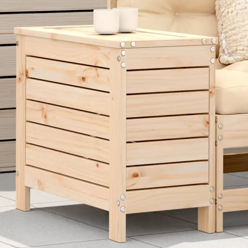 Modulaire tuinbank van massief grenenhout voor terras en patio - Onbehandeld grenenhout / 1 / Hoge hocker