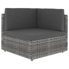 Modulaire tuinbank van poly rattan voor alle seizoenen - Grijs / 1 / Hoekbank - Modulaire tuinbanken