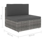 Modulaire tuinbank van poly rattan voor alle seizoenen - Modulaire tuinbanken