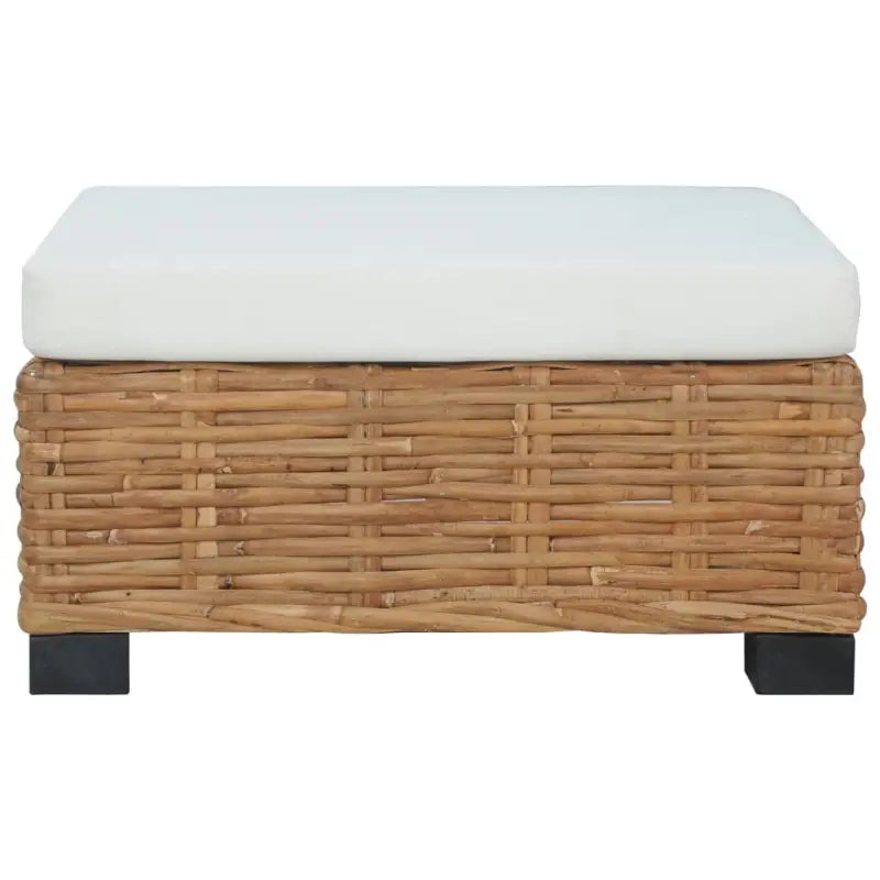 Modulaire tuinbank voetensteun in natuurlijk rattan met levering bevat - Modulaire tuinbanken