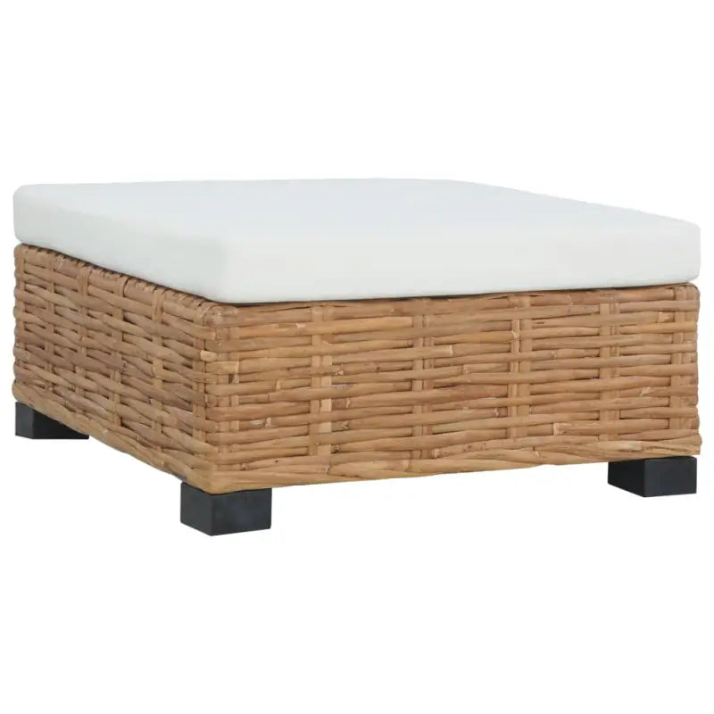 Modulaire tuinbank voetensteun in natuurlijk rattan met levering bevat - 1 / Voetensteun - Modulaire tuinbanken