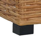 Modulaire tuinbank voetensteun in natuurlijk rattan met levering bevat - Modulaire tuinbanken
