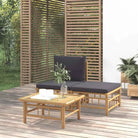 Modulaire tuinbanken met afmetingen rugkussen voor een elegante buitenruimte - Donkergrijs / 1 / midden + voetensteun