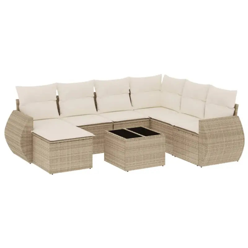Modulaire tuinbanken met beige materiaal en gepoedercoat staal afmetingen - Modulaire tuinbanken