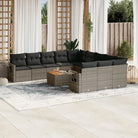 Modulaire tuinbanken met beige materiaal en gepoedercoat staal afmetingen - Grijs / 1 - Modulaire tuinbanken