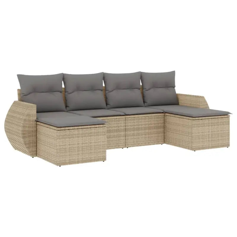 Modulaire tuinbanken met beige materiaal en gepoedercoat staal afmetingen - Modulaire tuinbanken