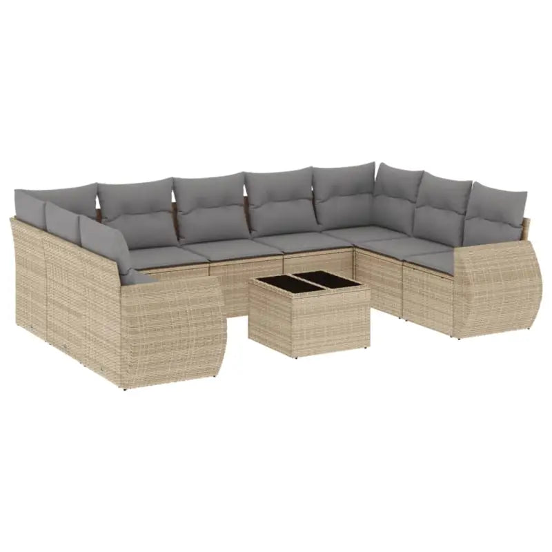Modulaire tuinbanken met beige materiaal en gepoedercoat staal Afmetingen - Modulaire tuinbanken