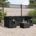 Modulaire tuinbanken met beige materiaal en gepoedercoat staal instellingen - Zwart / 1 - Modulaire tuinbanken