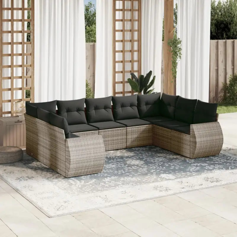 Modulaire tuinbanken met beige materiaal en gepoedercoat staal Afmetingen - Grijs / 1 / Zonder tafel - Modulaire