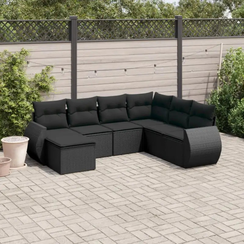 Modulaire tuinbanken met beige materiaal en gepoedercoat staal afmetingen - Zwart / 1 / Zonder tafel - Modulaire
