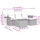 Modulaire tuinbanken met beige materiaal en gepoedercoat staal - Modulaire tuinbanken