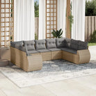 Modulaire tuinbanken met beige materiaal en gepoedercoat staal Afmetingen - Beige en grijs / 1 / Zonder tafel