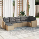 Modulaire tuinbanken met beige materiaal en gepoedercoat staal afmetingen - Beige en grijs / 1 / Zonder tafel