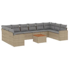 Modulaire tuinbanken met beige materiaal en gepoedercoat staal - Modulaire tuinbanken