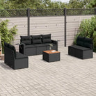 Modulaire tuinbanken met beige materiaal en gepoedercoat staal - Zwart / 1 - Modulaire tuinbanken