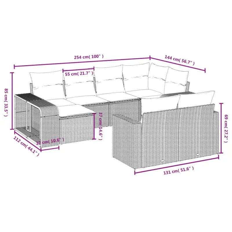 Modulaire tuinbanken met gepoedercoat staal en beige materiaal - Modulaire tuinbanken