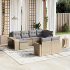 Modulaire tuinbanken met gepoedercoat staal en beige materiaal - Beige en grijs / 1 / Zonder tafel - Modulaire