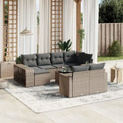 Modulaire tuinbanken met gepoedercoat staal en beige materiaal - Grijs / 1 / Met tafel - Modulaire tuinbanken