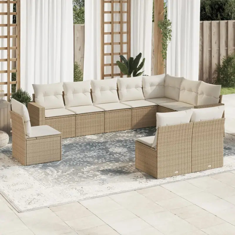 Modulaire tuinbanken met grijs materiaal en gepoedercoat staal afmetingen - beige en crèmekleurig / 1 / Zonder tafel
