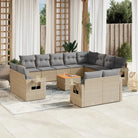 Modulaire tuinbanken met grijs materiaal en gepoedercoat staal afmetingen - Beige en grijs / 1 - Modulaire tuinbanken