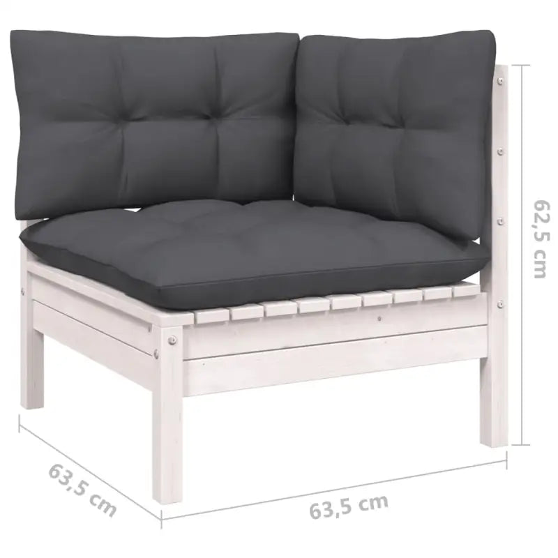 Modulaire tuinbanken met massief grenenhout en comfortabele rug- en zijkussen - Modulaire tuinbanken