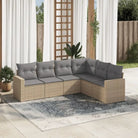 Modulaire tuinbanken met waterdichte tas en gepoedercoat staal in beige - Beige en grijs / 1 / Zonder tafel - Modulaire