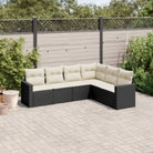 Modulaire tuinbanken met waterdichte tas en gepoedercoat staal in beige - Zwart en crème / 1 / Zonder tafel - Modulaire