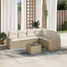 Modulaire tuinbanken met waterdichte tas en gepoedercoat staal in beige - beige en crèmekleurig / 1 / Met tafel