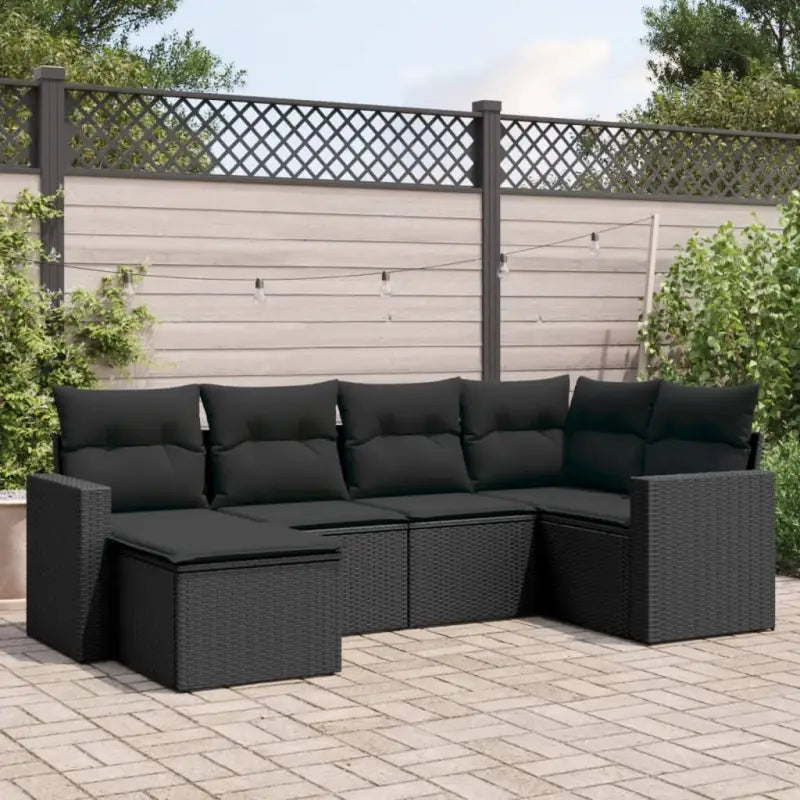 Modulaire tuinbanken met zwart materiaal en gepoedercoat staal - Zwart / 1 / Zonder tafel - Modulaire tuinbanken