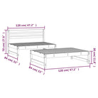 Modulaire tuinbanken uit massief douglashout met voetenbank en salontafel - Modulaire tuinbanken