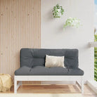 Modulaire tuinbanken uit massief douglashout met voetenbank en salontafel - Wit grenenhout / 1 / Middenbank - Modulaire