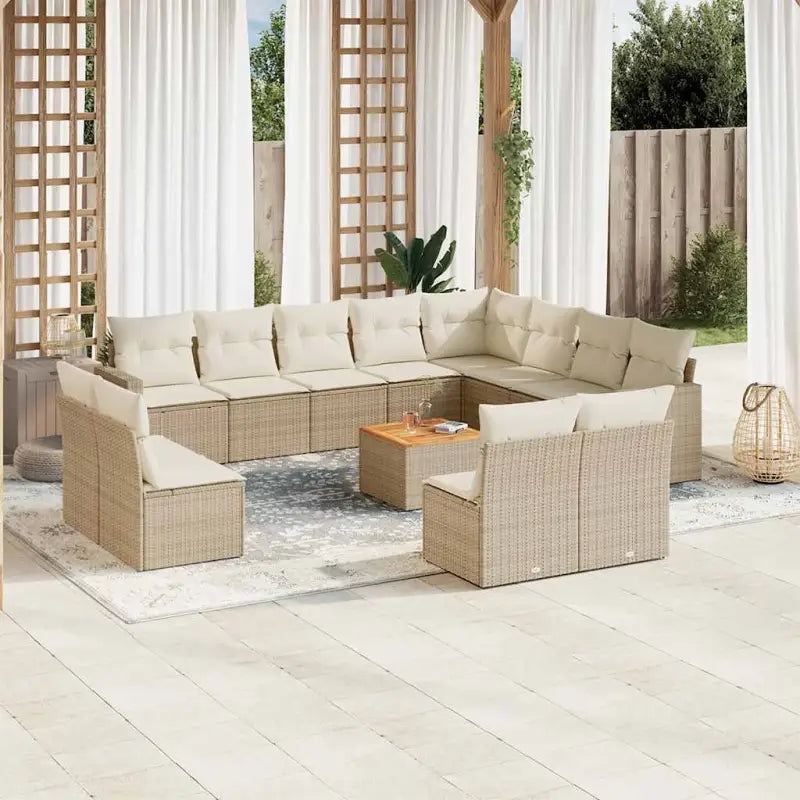 Modulaire tuinbanken van beige materiaal met gepoedercoat staal afmetingen - Modulaire tuinbanken