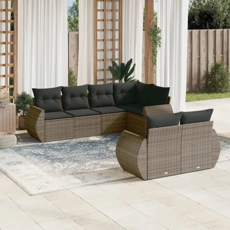 Modulaire tuinbanken van grijs materiaal en gepoedercoat staal - Grijs / 1 - Modulaire tuinbanken