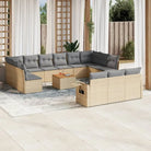 Modulaire tuinbanken van zwart materiaal en gepoedercoat staal met afmetingen - Beige en grijs / 1 - Modulaire