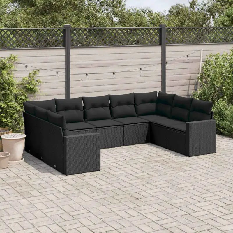 Modulaire tuinbanken van zwart materiaal met gepoedercoat staal afmetingen - Zwart / 1 / Zonder tafel - Modulaire