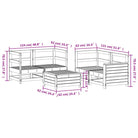 Modulaire tuinset van massief grenenhout met comfortabele afmetingen zitting - Tuinsets