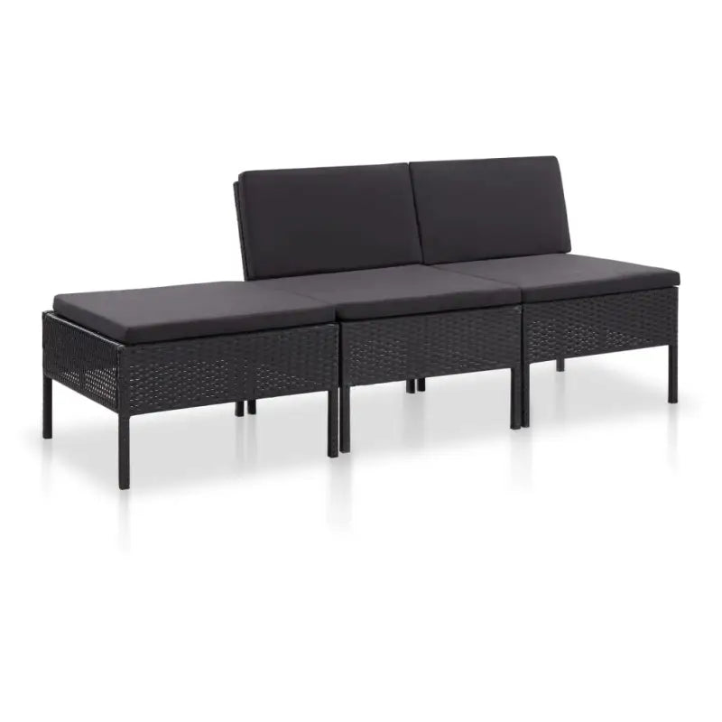 Modulaire tuinset voor een gezellige en ontspannen tuinruimte - Zwart - Tuinsets